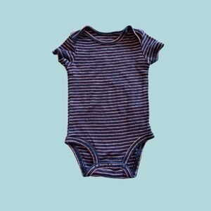 Carter's Navy and Pink Striped Bodysuit